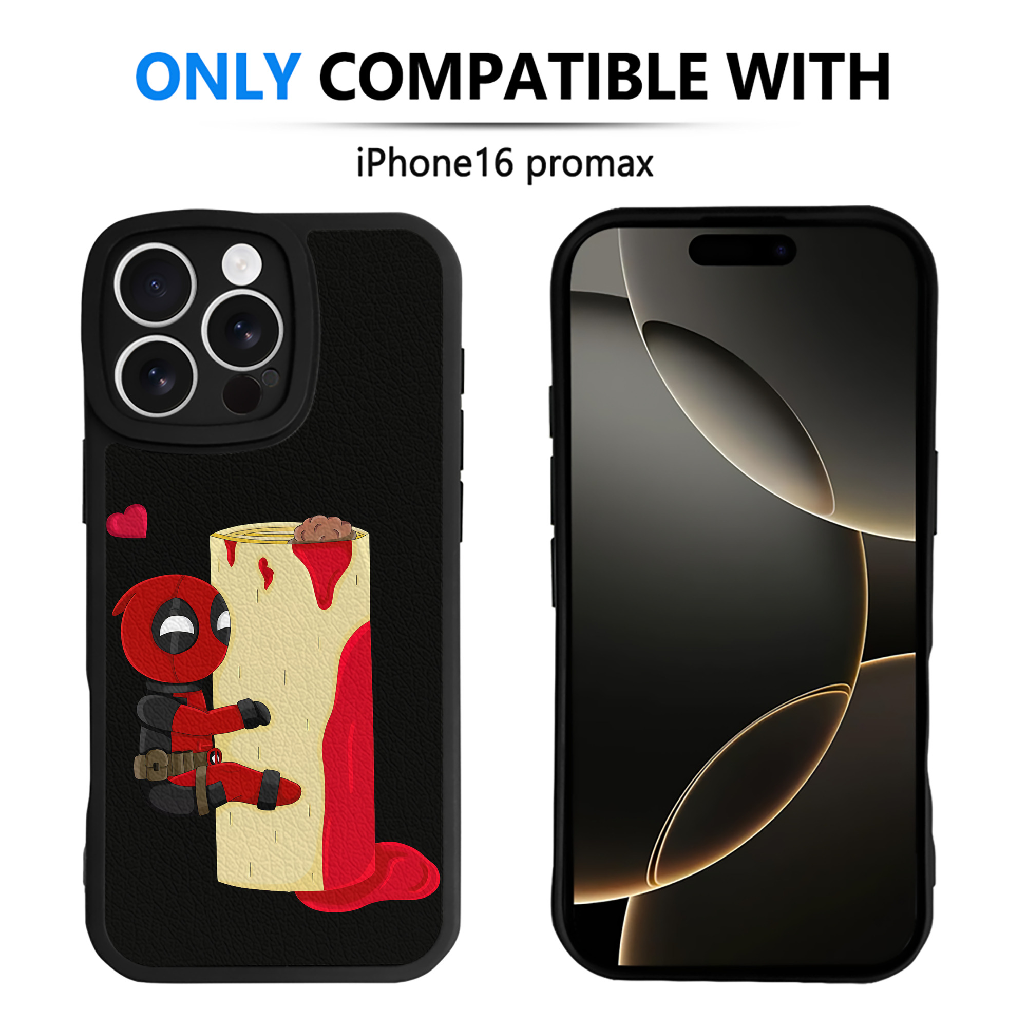 （画像用） Deadpool デッドプール 【iPhone 16シリーズ対応】シリコンスマホケース（レザー調） 材質：シリコン